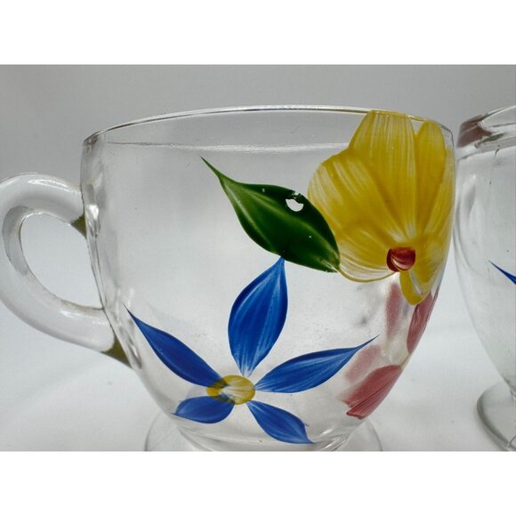 Vintage Bartlett Collins Creamer Sugar Bowl Floral Yellow Blue Gay Fad 50’s Vtg - Picture 9 of 9